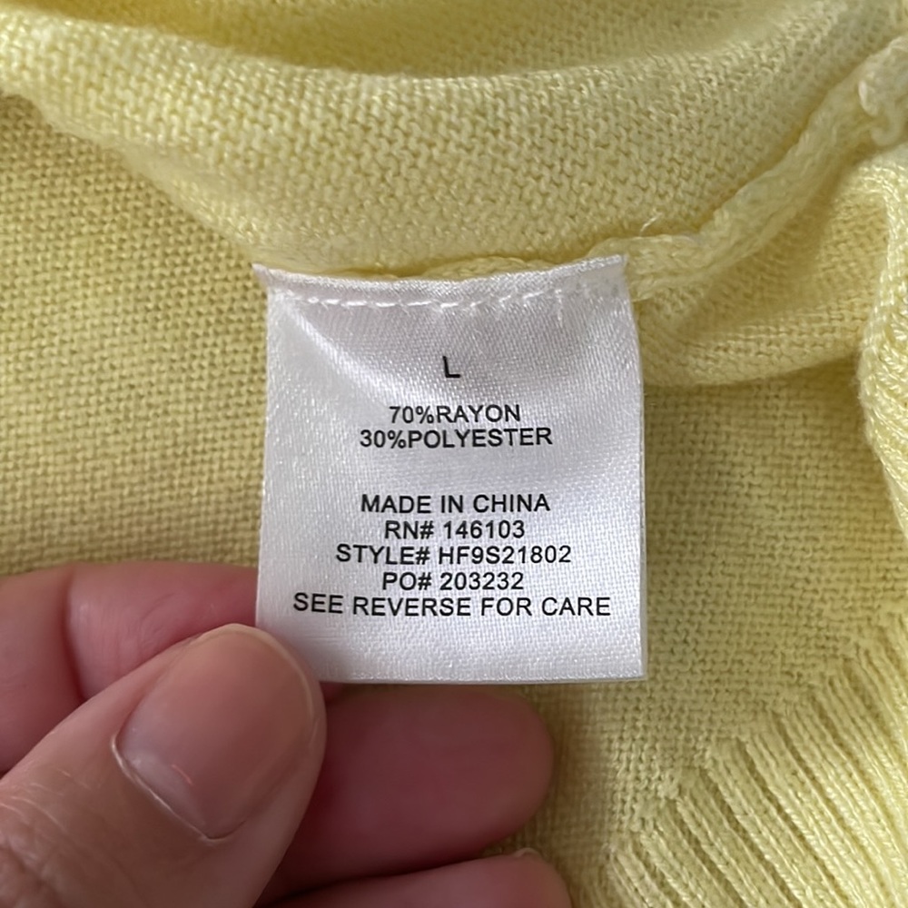 Bright Sunny Yellow Tunic Length V-Neck Sweater - Picture 6 of 6